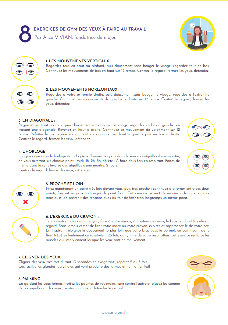 Dix conseils pour soulager les symptômes de fatigue oculaire