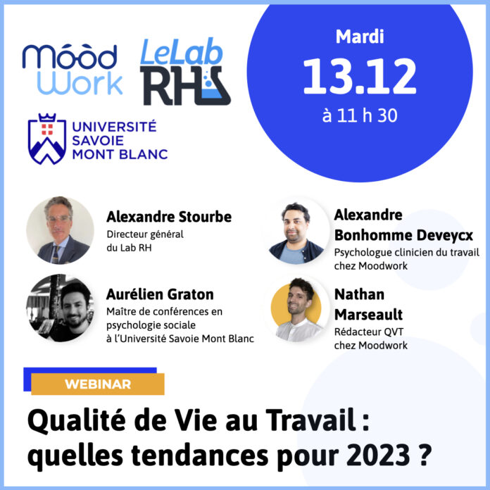 Webinaire Tendances QVT 2023, le 13 décembre 2022